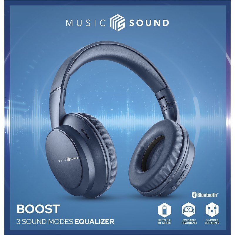 Cellularline Music Sound Cuffie a padiglione chiuso BOOST Blue
