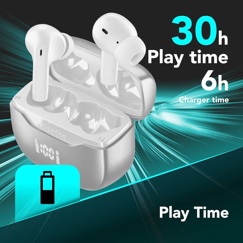 Cellularline Auricolari Bluetooth Key Pro Btkeyprotwsw Bianco