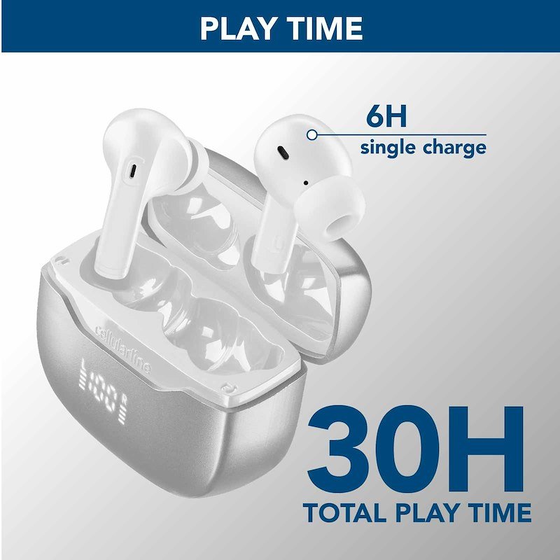 Cellularline Auricolari Bluetooth Key Pro Btkeyprotwsw Bianco