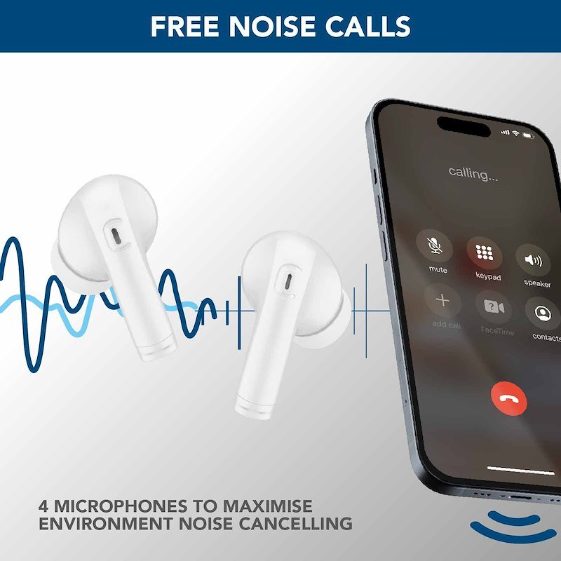 Cellularline Auricolari Bluetooth Key Pro Btkeyprotwsw Bianco