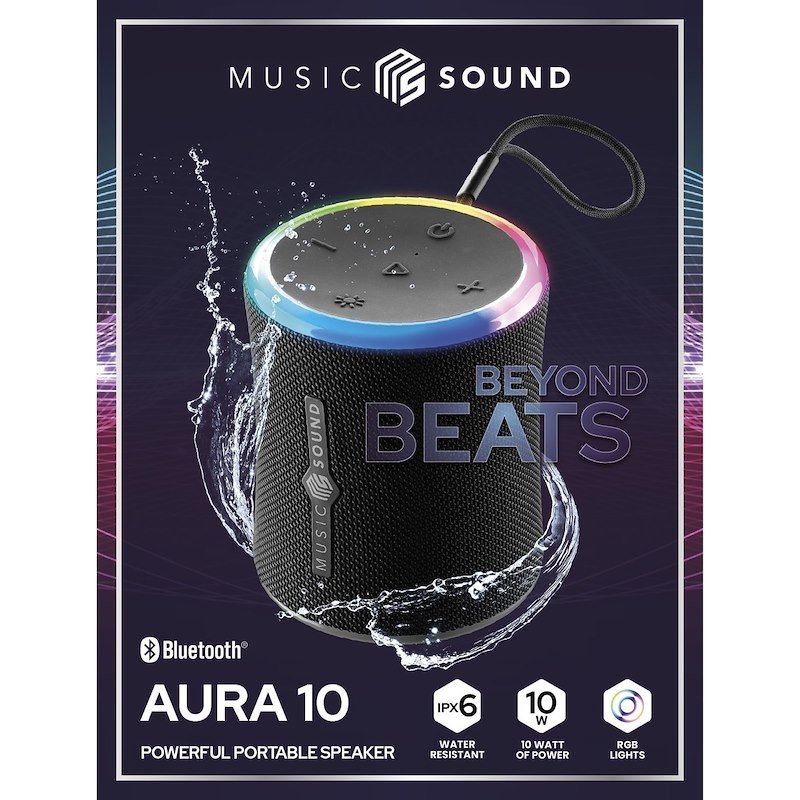 Cellularline Music Sound Speaker Bluetooth Aura 10 rgb Nero