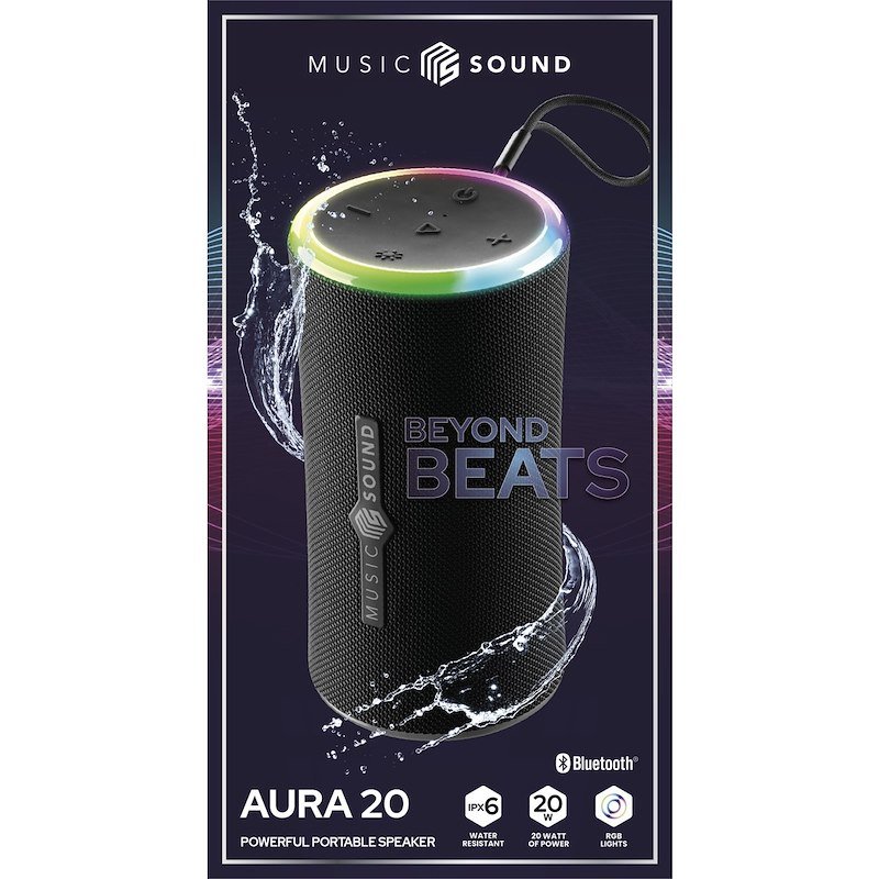 Cellularline Music Sound Speaker Bluetooth AURA 20 rgb Nero