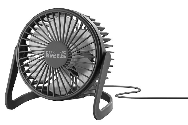 Cellularline Ventilatore portatile Desk Breeze con cavo USB Nero
