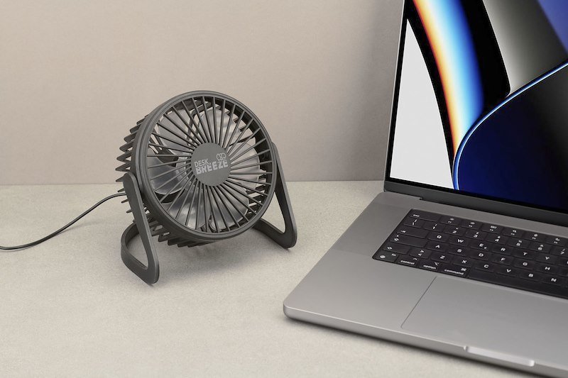Cellularline Ventilatore portatile Desk Breeze con cavo USB Nero