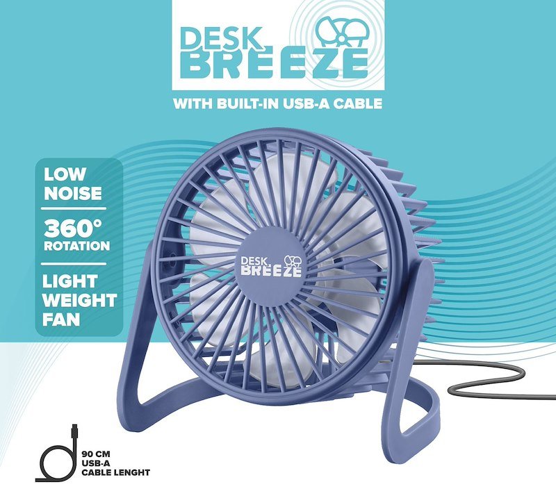 Cellularline Ventilatore USB Deskbreezev Viola