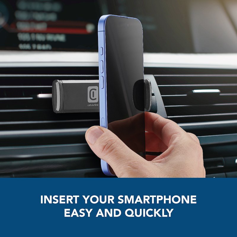 Cellularline Supporto Cellulare per Auto Spin Air Handyholderk Nero