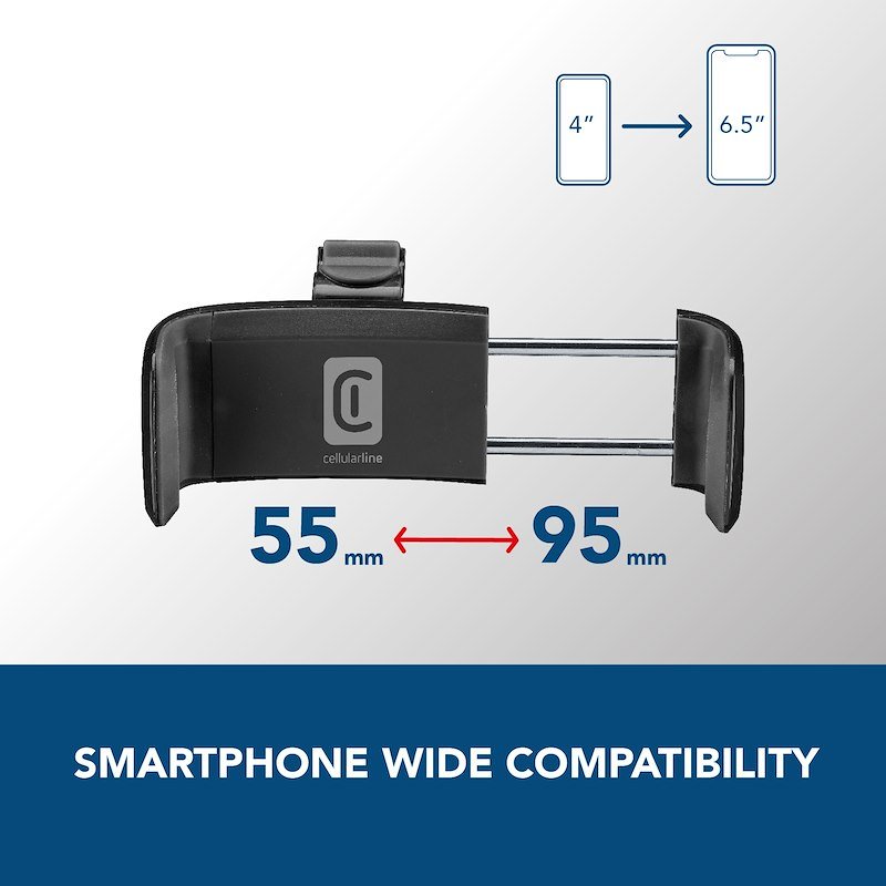 Cellularline Supporto Cellulare per Auto Spin Air Handyholderk Nero