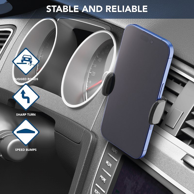 Cellularline Supporto Cellulare per Auto Spin Air Handyholderk Nero