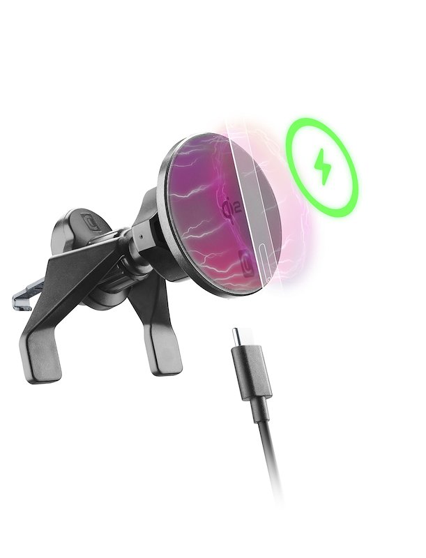 CellularLine Supporto auto magnetico Mag Qi2 Wireless Holder Nero