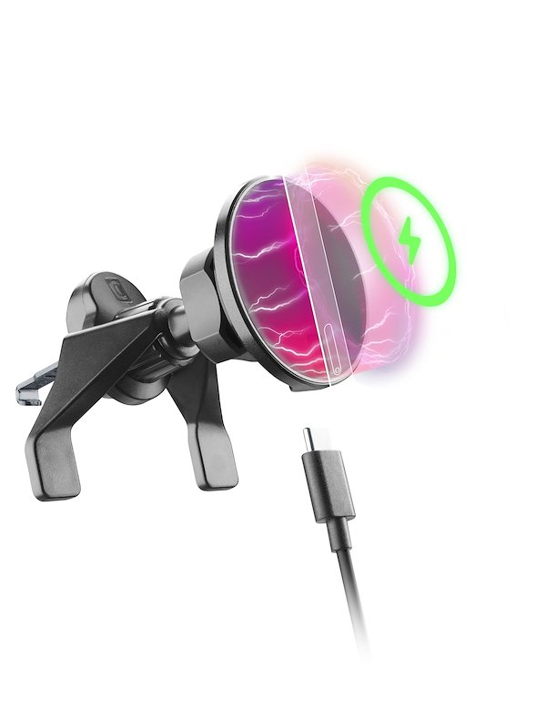CellularLine Supporto auto magnetico Mag Wireless Charging Holder Nero