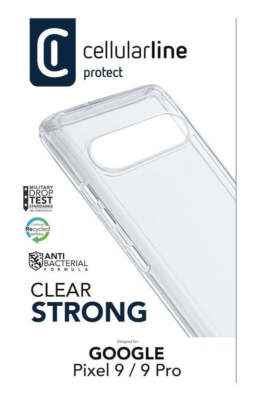 Cellularline Custodia Google Pixel 9 Clear Strong Trasparente