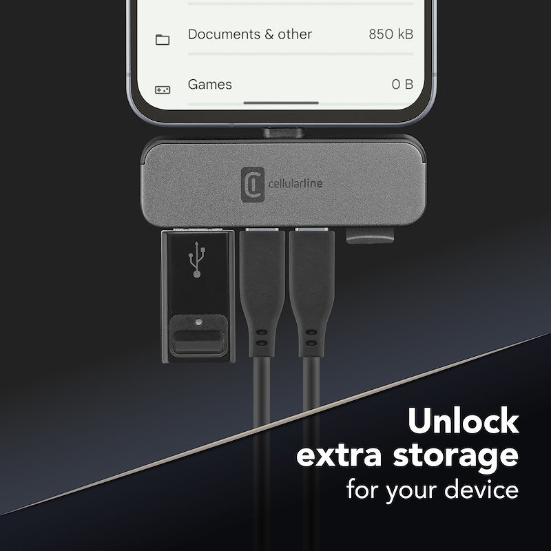 Cellularline  Smartphone Hub 4 porte Otgusbc4ptlk