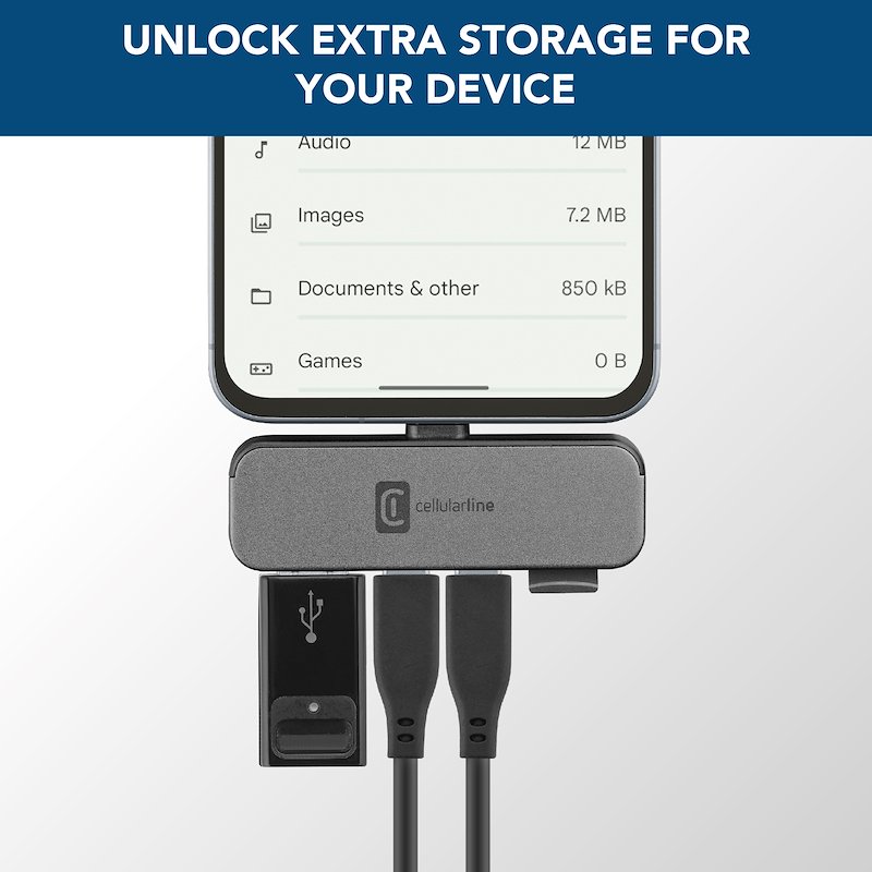 Cellularline  Smartphone Hub 4 porte Otgusbc4ptlk