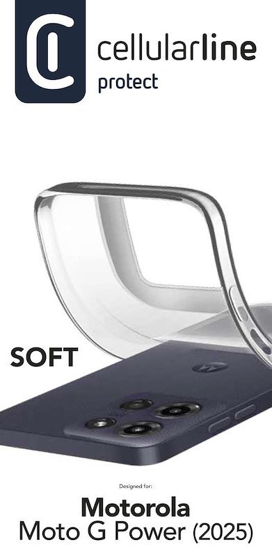 Cellularline Custodia Motorola G Power Soft Trasparente