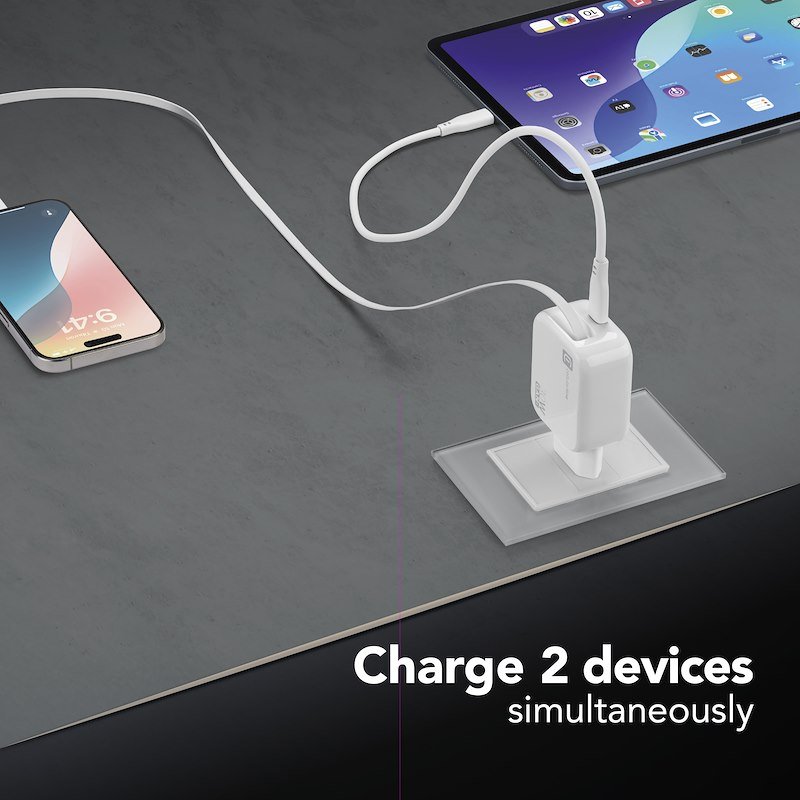 Caricabatteria Cellularline Retractable Power 30W Da 30W, Bianco - 18