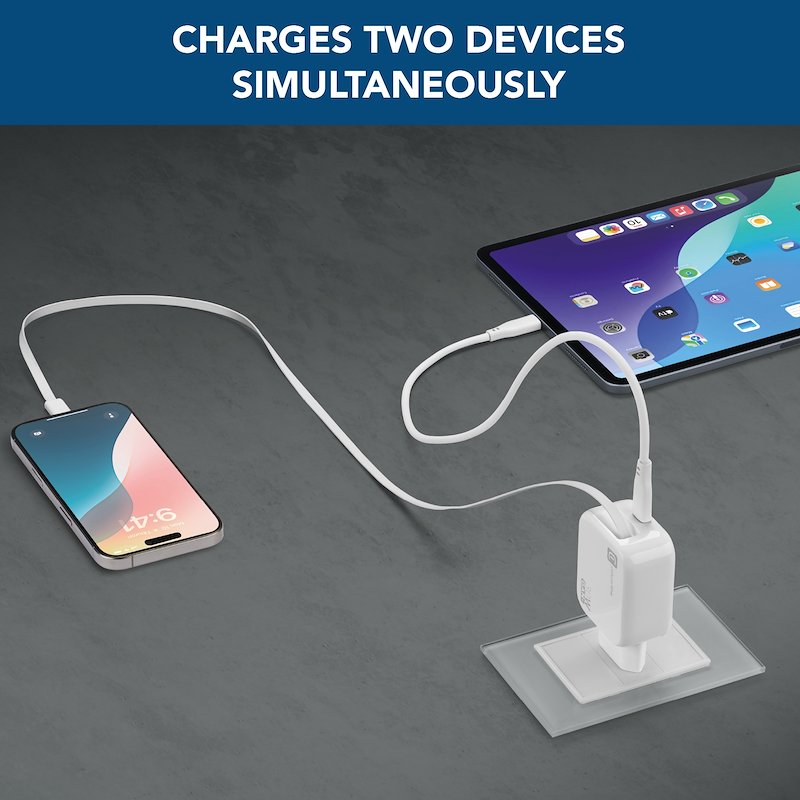 Cellularline Caricabatterie da rete Retractable Power 30W Achrollusbcgan30ww