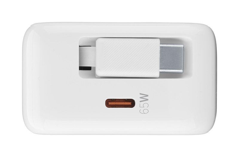 Cellularline Caricabatterie da rete Retractable Power 65W Achrollusbcgan65ww