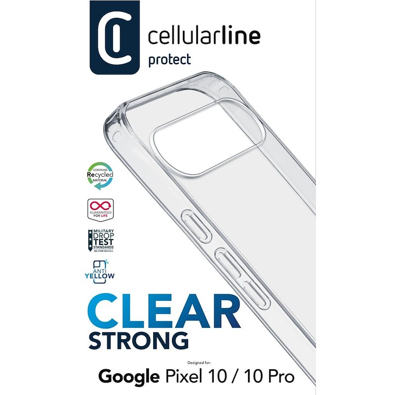 Cellularline Custodia Pixel 10 Clear Strong Trasparente