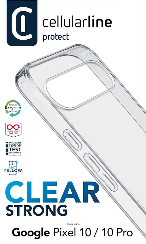 Cellularline Custodia Pixel 10 Clear Strong Trasparente