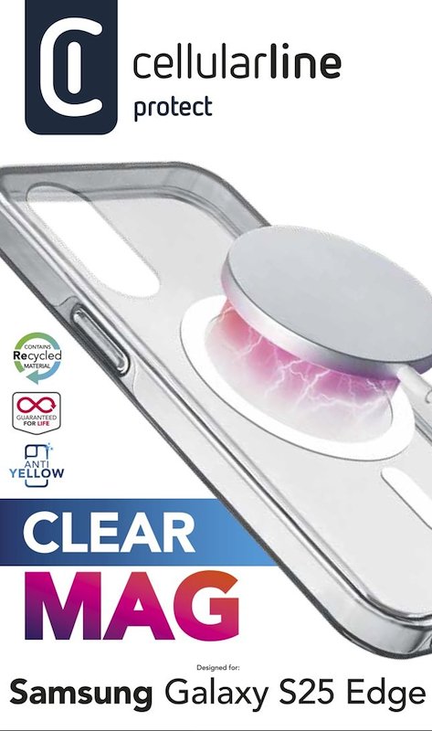 Cellularline Custodia Galaxy S25 Edge Clear Mag Trasparente