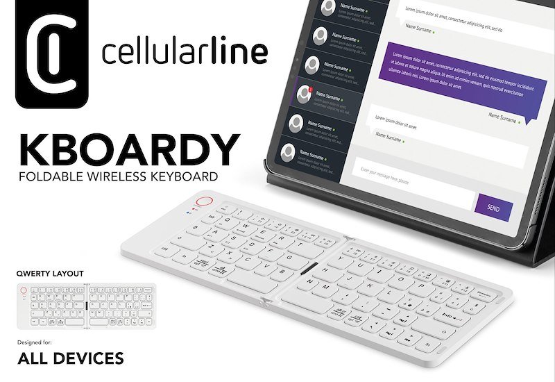 Cellularline Tastiera Wireless Btkeyboardyw Bianco