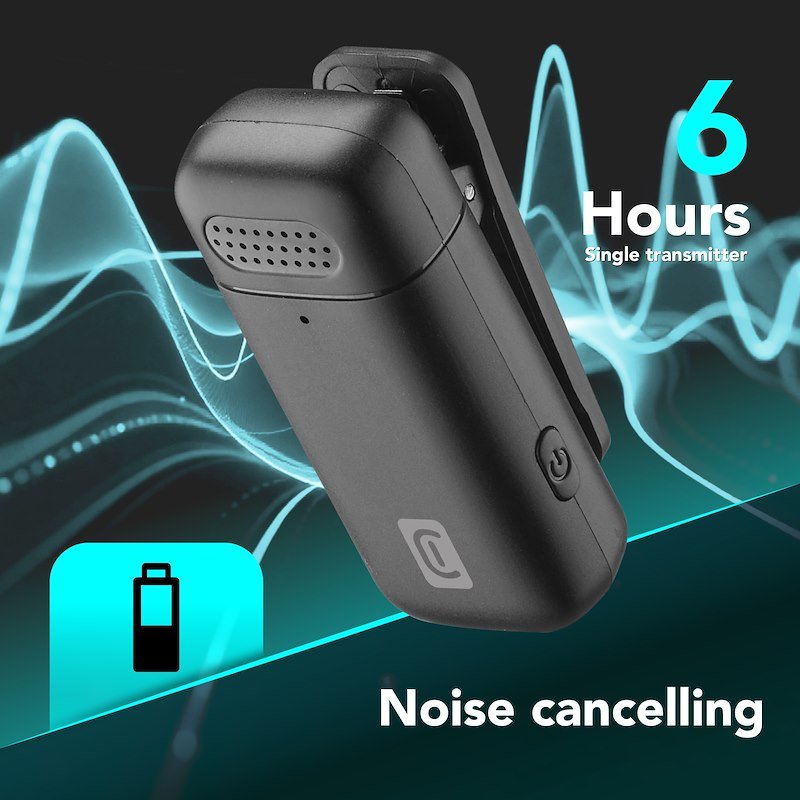 Cellularline Talk Pro Kit di due microfoni e un ricevitore Nero