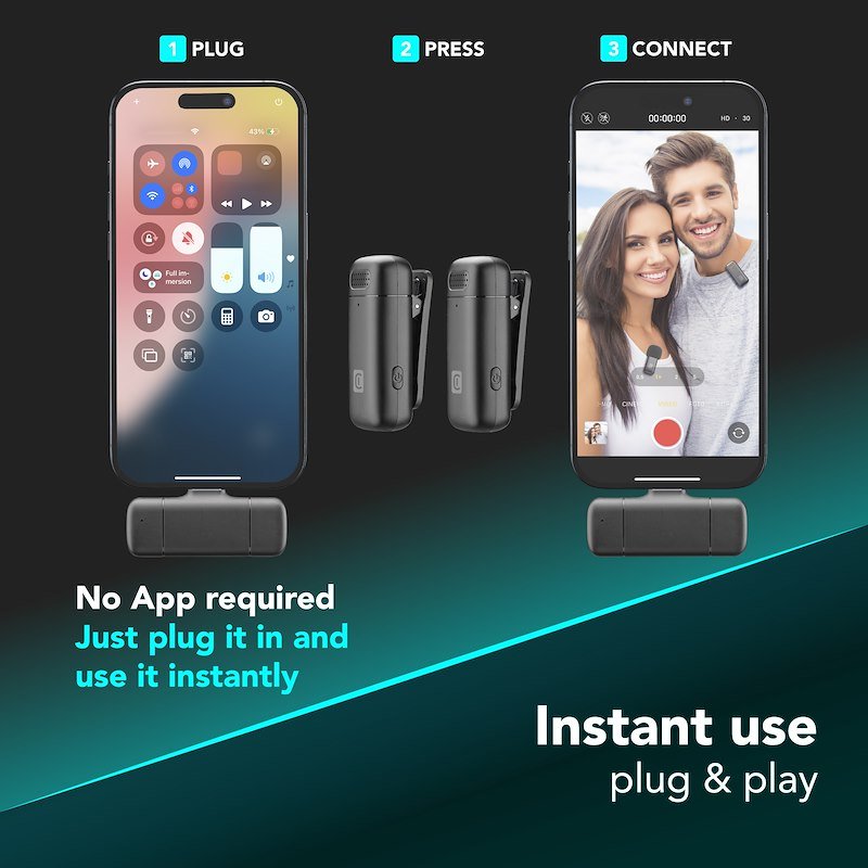 Cellularline Talk Pro Kit di due microfoni e un ricevitore Nero