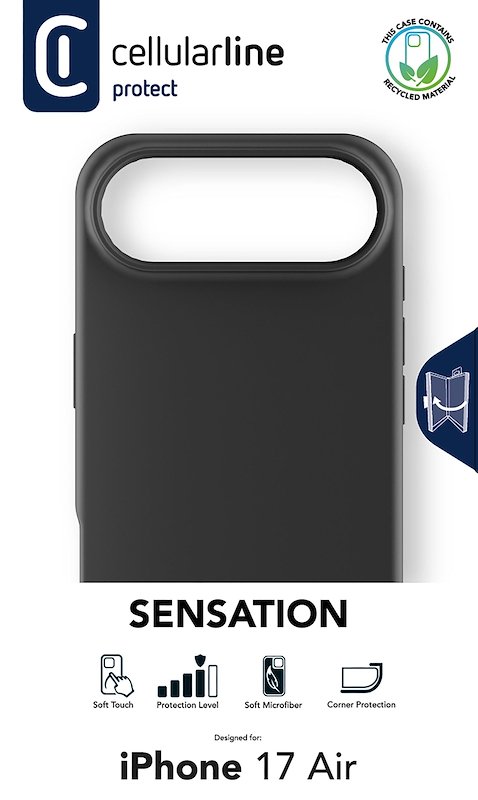 Cellularline Custodia Sensation iPhone 17 Air Nero