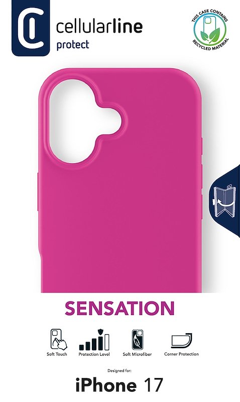 Cellularline Custodia Sensation iPhone 17 Rosa