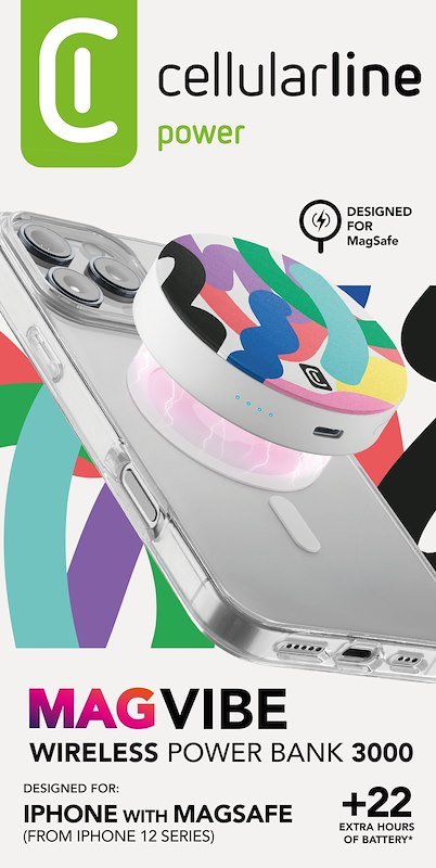 Cellularline Power Bank Magsafe Pbmaground3000w Bianco