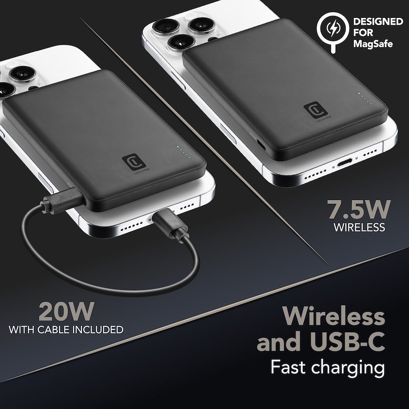 Cellularline Power Bank Magsafe 5000 Nero