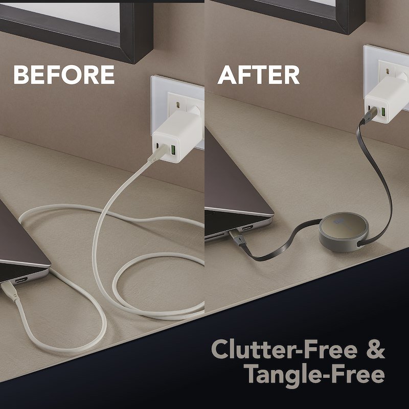 Cellularline Cavo USB-C/USB-C retraibile Usbdataroller5a1mk