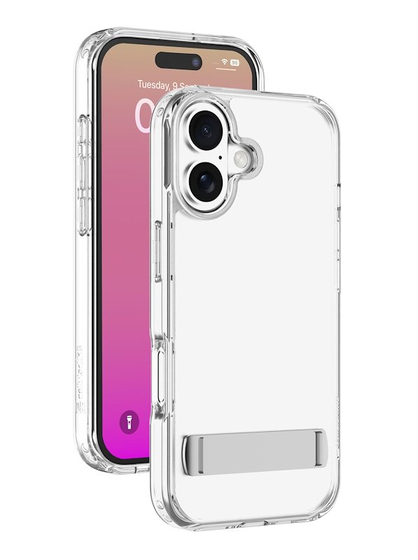 Cellularline Custodia iPhone 17 Clear Stand Trasparente