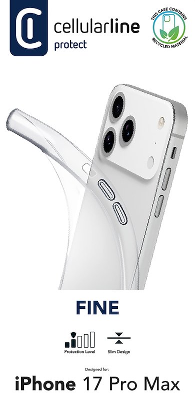 Cellularline Custodia iPhone 17 Pro Max Fine Trasparente