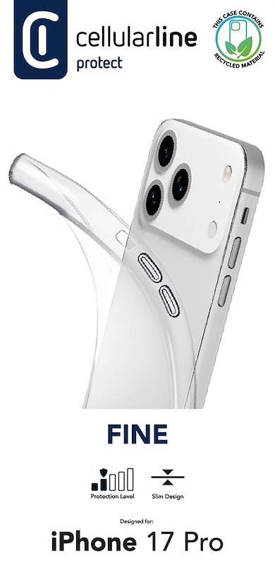Cellularline Custodia iPhone 17 Pro Trasparente