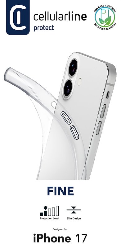 Cellularline Custodia iPhone 17 Fine Trasparente