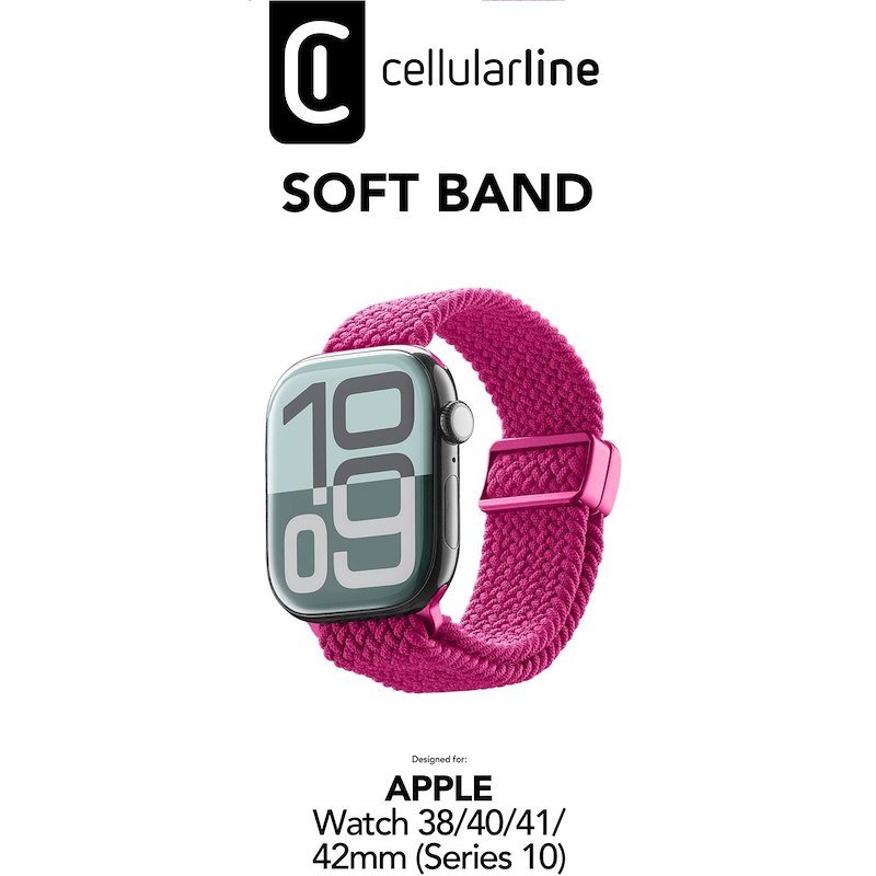 Cellularline Soft Band - Apple Watch 38/40/41/42 (Series 10/11) mm Softappwatch3840p Rosa