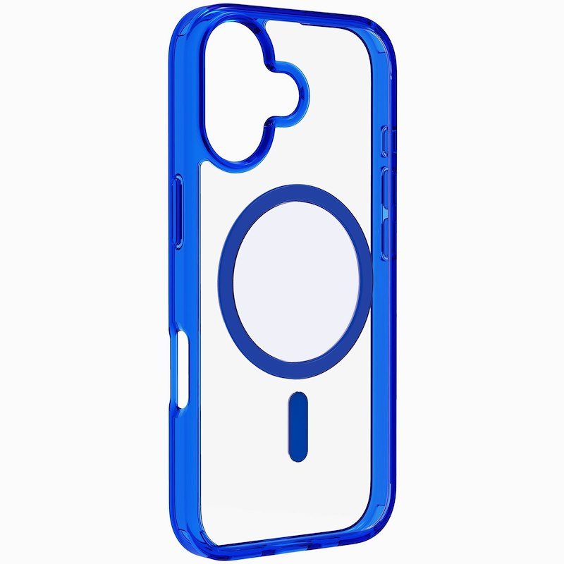 Cellularline Custodia iPhone 17 Iconic Magsafe Trasparente/Blu