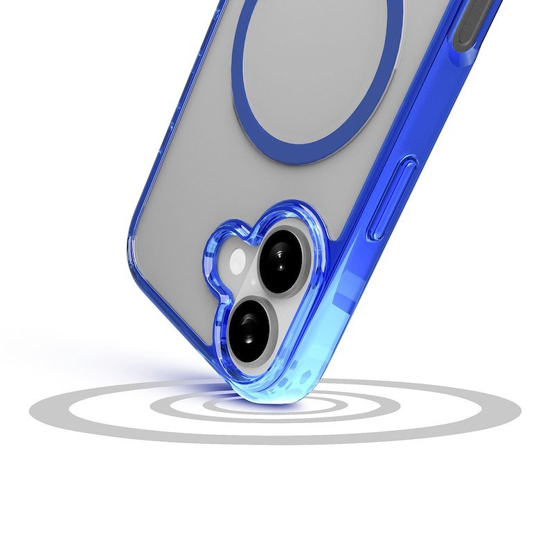Cellularline Custodia iPhone 17 Iconic Magsafe Trasparente/Blu