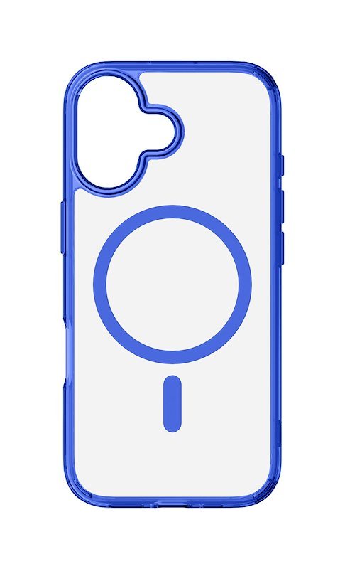 Cellularline Custodia iPhone 17 Iconic Magsafe Trasparente/Blu