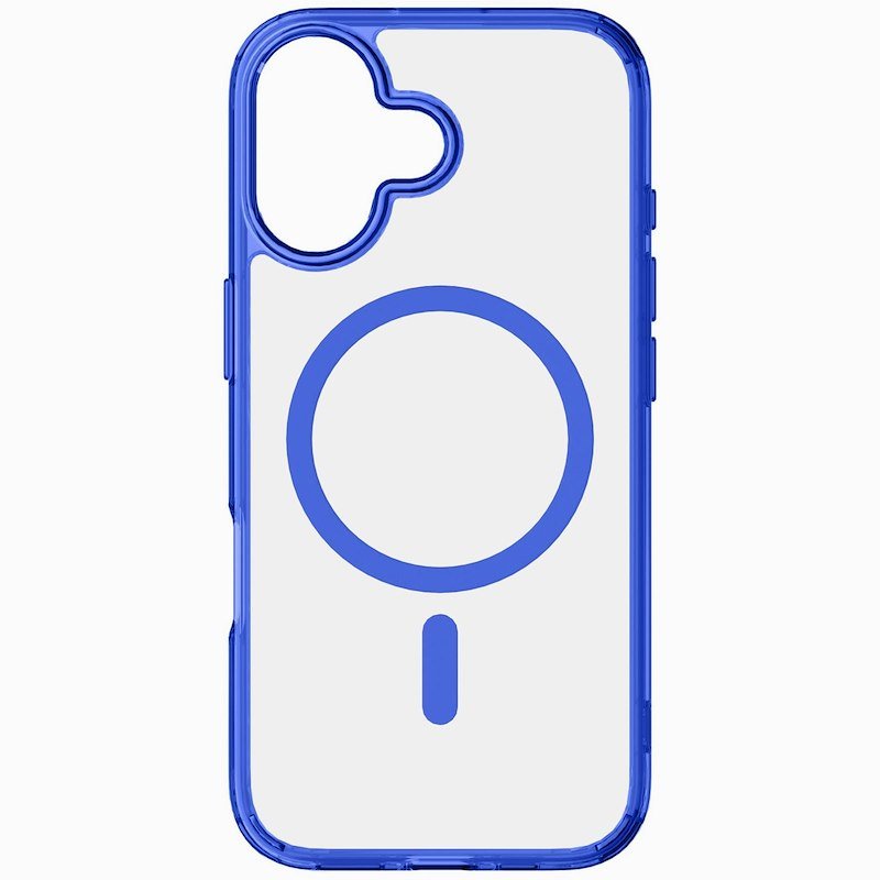 Cellularline Custodia iPhone 17 Iconic Magsafe Trasparente/Blu