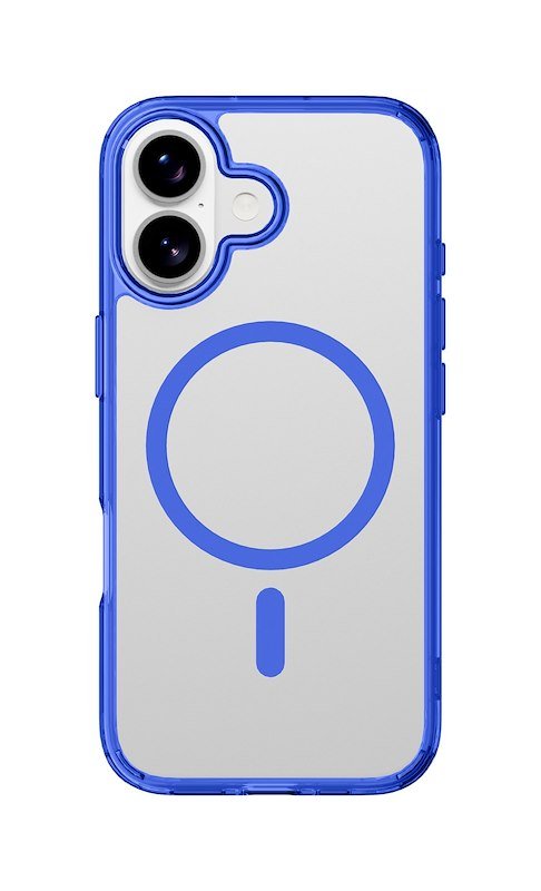 Cellularline Custodia iPhone 17 Iconic Magsafe Trasparente/Blu