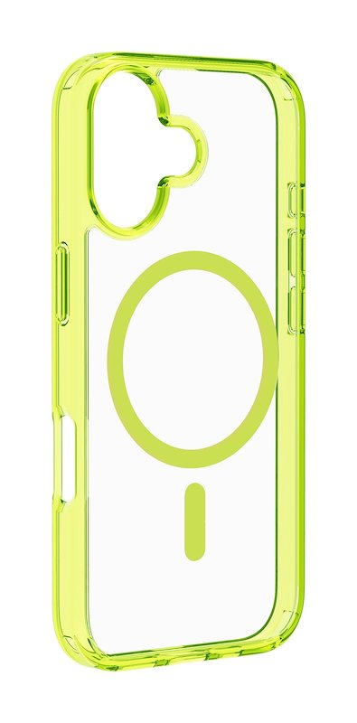 Cellularline Custodia iPhone 17 Iconic Magsafe Trasparente/Lime