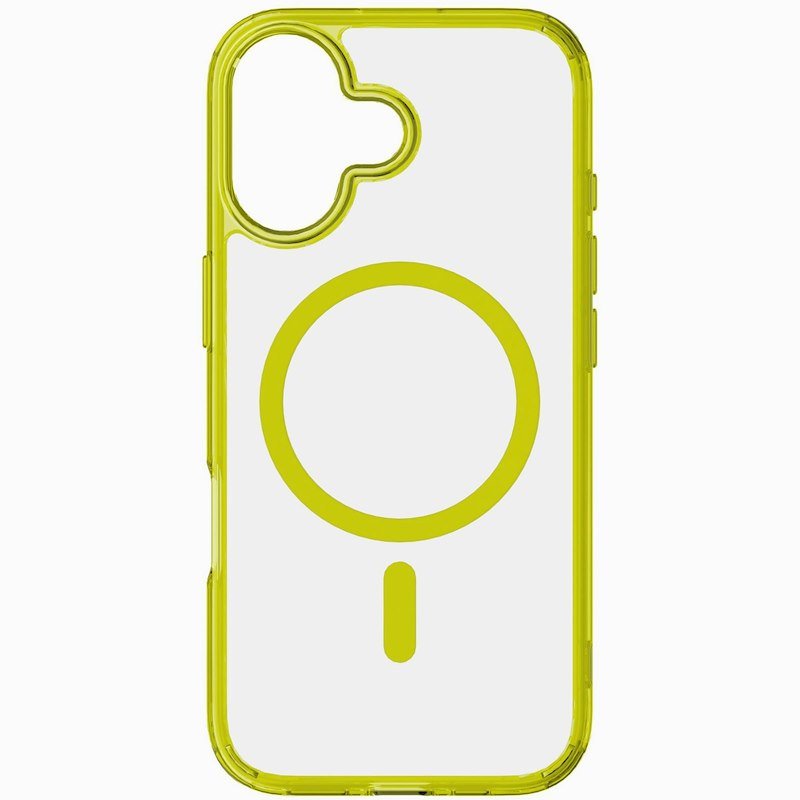 Cellularline Custodia iPhone 17 Iconic Magsafe Trasparente/Lime