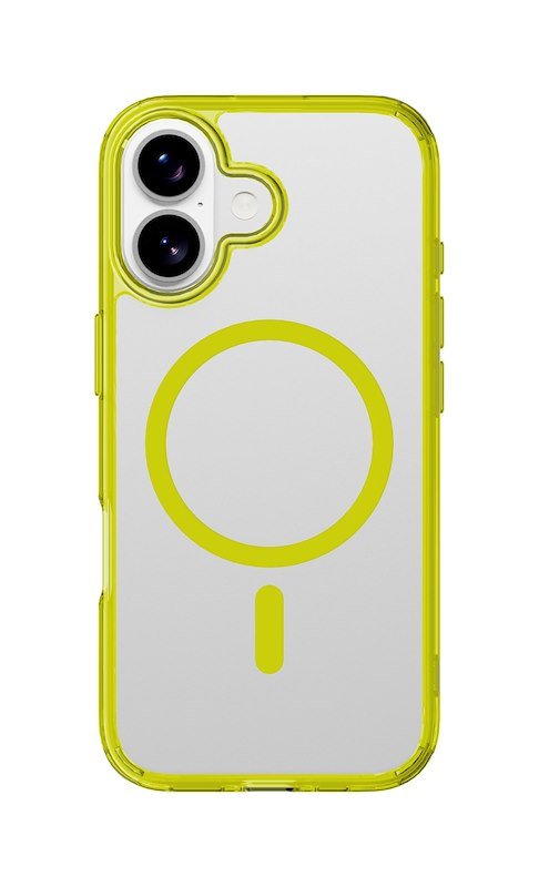 Cellularline Custodia iPhone 17 Iconic Magsafe Trasparente/Lime