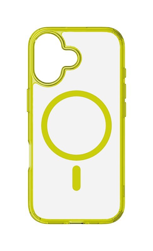Cellularline Custodia iPhone 17 Iconic Magsafe Trasparente/Lime