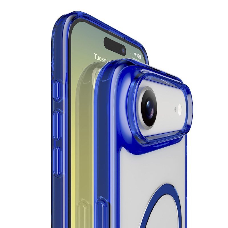 Cellularline Custodia iPhone 17 Air Iconic Magsafe Trasparente/Blu