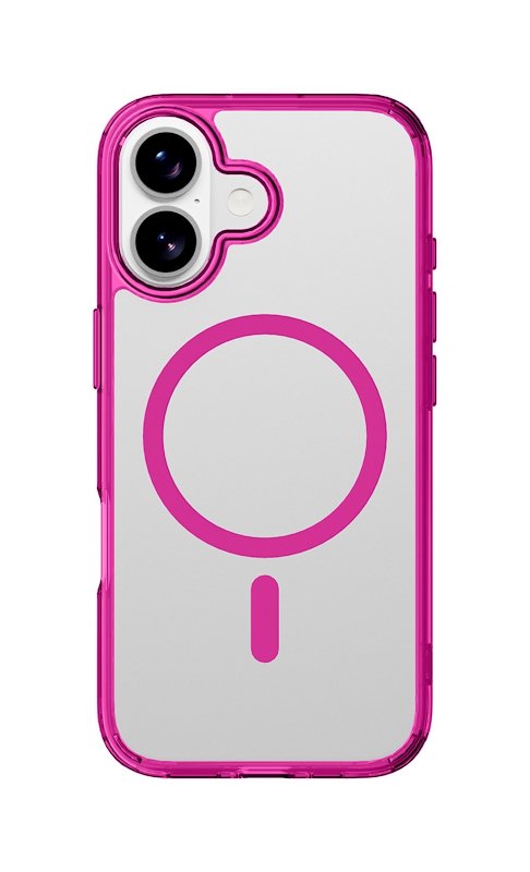 Cellularline Custodia iPhone 17 Iconic Magsafe Trasparente/Rosa