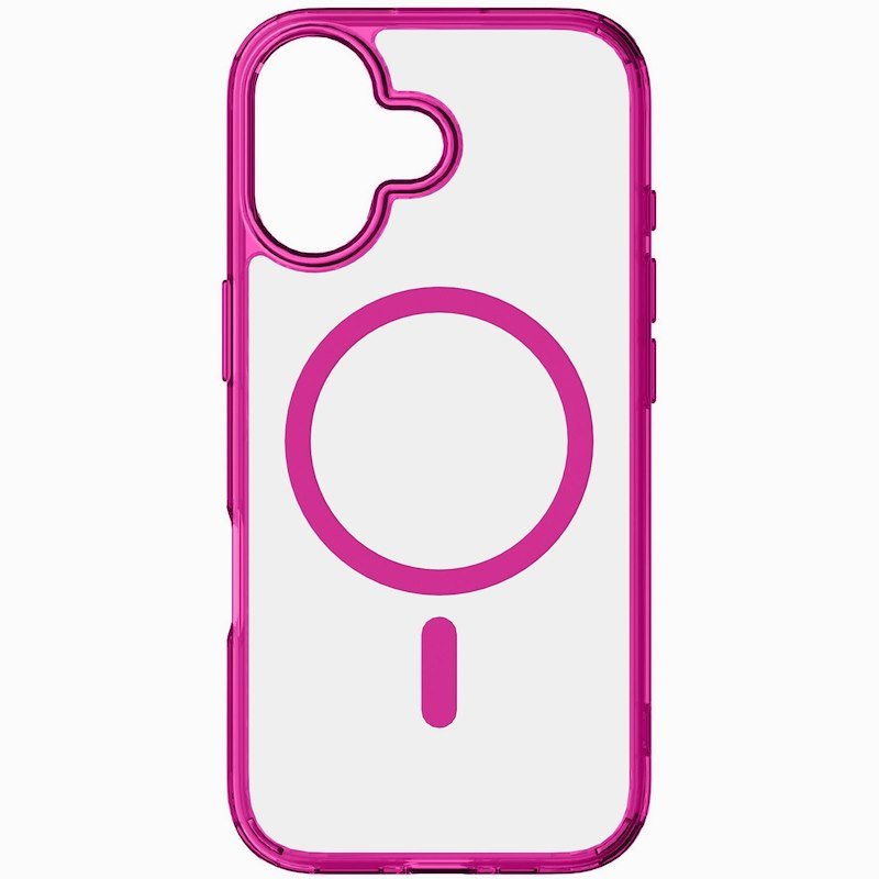 Cellularline Custodia iPhone 17 Iconic Magsafe Trasparente/Rosa