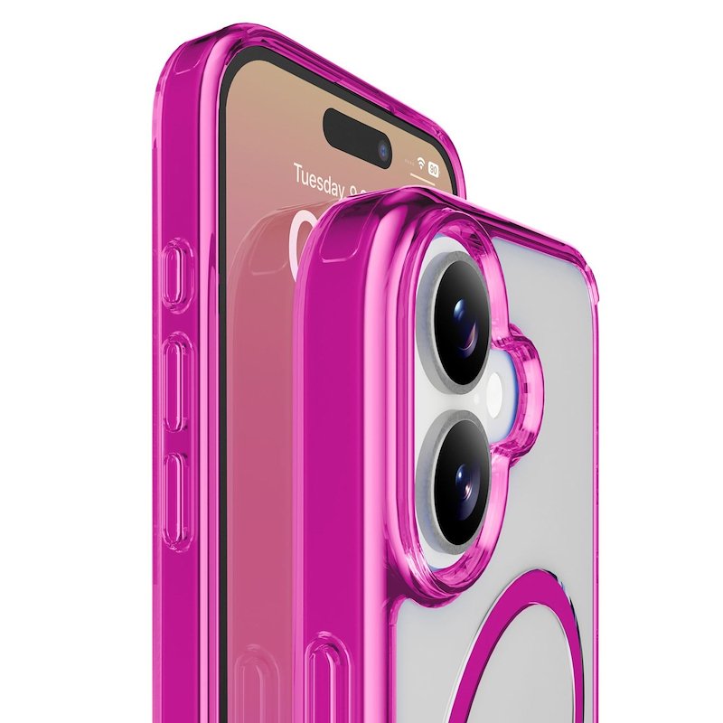 Cellularline Custodia iPhone 17 Iconic Magsafe Trasparente/Rosa